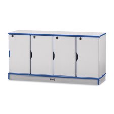 Rainbow Accents Stacking Lockable Lockers, Single Stack, Blue