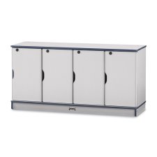 Rainbow Accents Stacking Lockable Lockers, Single Stack, Navy