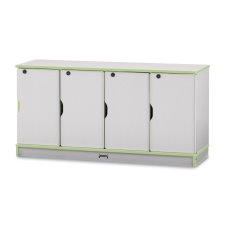 Rainbow Accents Stacking Lockable Lockers, Single Stack, Key Lime