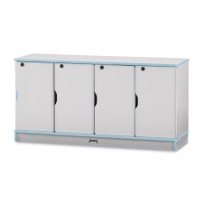 Rainbow Accents Stacking Lockable Lockers, Single Stack, Coastal Blue