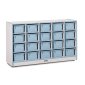 Rainbow Accents 20 Cubbie-Tray Mobile Storage with Trays, Coastal Blue