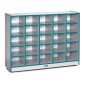 Rainbow Accents 25 Cubbie-Tray Mobile Storage, Teal