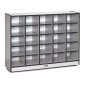 Rainbow Accents 25 Cubbie-Tray Mobile Storage, Black