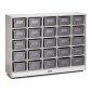 Rainbow Accents 25 Cubbie-Tray Mobile Storage with Trays, Gray