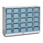 Rainbow Accents 25 Cubbie-Tray Mobile Storage with Trays, Coastal Blue