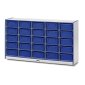 Rainbow Accents 25 Tub Mobile Storage with Tubs, Blue