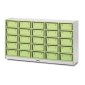 Rainbow Accents 25 Tub Mobile Storage with Tubs, Key Lime