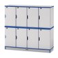 Rainbow Accents Stacking Lockable Lockers, Double Stack, Blue