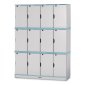 Rainbow Accents Stacking Lockable Lockers, Triple Stack, Coastal Blue