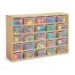 Young Time 25 Cubbie-Tray Storage with Clear Bins