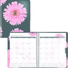 Blueline Essential Pink Ribbon Monthly Planner, 8-7/8" x 7-7/8", Pink
