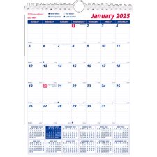 Brownline Monthly Wall Calendar, 8" x 11"