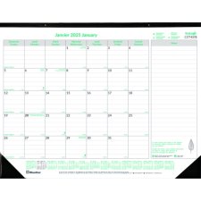 Blueline Ecologix Monthly Desk Pad, 22" x 17", Bilingual