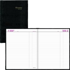 Brownline Traditional Daily Journal, 10" x 7-7/8", Black