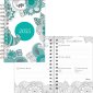 Blueline DoodlePlan Weekly/Monthly Planner, 8" x 5", Botanica, Bilingual