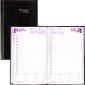 Brownline Traditional Daily Planner, 8" x 5", Black