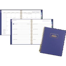 AT-A-GLANCE® Badge Geo Weekly/Monthly Planner, 8-3/4" x 7-3/8", Bilingual, Blue