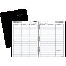 AT-A-GLANCE® Recycled Weekly Appointment Book, 11" x 8", Bilingual, Black