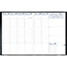 Quo Vadis Prenote Freeport Weekly Diary, 11-3/4" x 8-1/4", Black