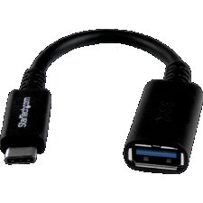 StarTech USB-C to USB-A Adaptor, 6", Black