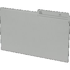 Basics Coloured Reversible File Folders, Legal, Grey, 100/box