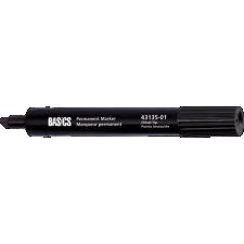 Basics® Permanent Marker, Chisel Tip, Black, 12/box