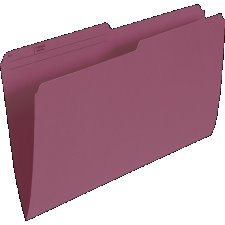 Basics Coloured Reversible File Folders, Legal, Light Burgundy, 100/bx