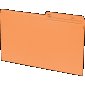 Basics Coloured Reversible File Folders, Legal, Orange, 100/box