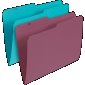 Basics Coloured Reversible File Folders, Letter, Light Burgundy, 100/box
