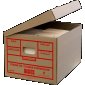Basics Attached-Lid Storage Boxes 12" x 15" x 10" 25/pkg