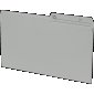 Basics Coloured Reversible File Folders, Legal, Grey, 100/box