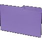 Basics Coloured Reversible File Folders, Legal, Violet, 100/bx