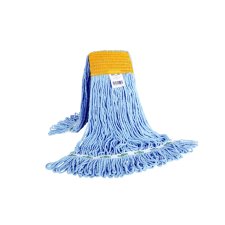 Syn-Pro® Synthetic 5 Inch Wide Band Wet Blue Looped End Mop, 24 Oz / Blue