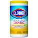 Clorox&reg; Disinfecting Wipes, Lemon Fresh, 75 sheets/tub