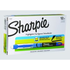 Sharpie® Liquid Pen Highlighters, Fluorescent Blue, 12/box