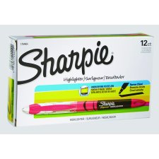 Sharpie® Liquid Pen Highlighters, Fluorescent Pink, 12/box