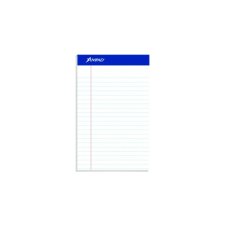 Ampad Perforated Pad, Ruled, 5" x 8", White, 12/pkg