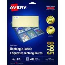 Avery Easy Peel Address Labels, 2/3" x 1-3/4", White 600/pkg