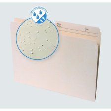 Continental Water-Resistant Reversible File Folders, Letter, Manilla, 100/bx