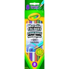 Crayola® Coloured Pencils, Assorted Metallic Colours, 8/pkg
