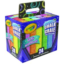 Crayola® Glitter Chalk, Assorted Colours, 24/pkg