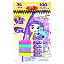 Crayola® Colour & Erase Reusable Acitivity Pad, 5" x 7", Gabby's Dollhouse
