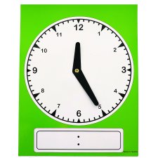 DBLG Laminated Paper Education Clock, 9" x 12", Green