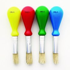 DBLG Junior Brushes w/Bulb Handles, Assorted Colours, 4/pkg