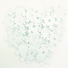 DBLG Foam Snowflakes, White, 64/pkg
