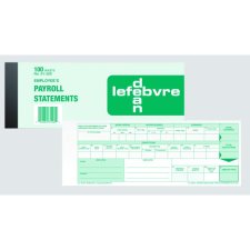 Dean Payroll Statement Pad, 1 Statement/Sheet, 100 Shts, Bilingual