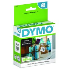 DYMO® LabelWriter® Multi-use Labels, 1" x 1", White, 750/bx