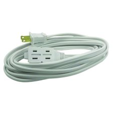 Exponent®3 Outlet Extension Cord, 15', White