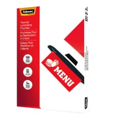 Fellowes® Thermal Laminating Pouches, Menu Size, 5 mil, 100/pkg