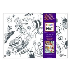 Funny® Mat Table Top Colouring Mat, Bugs